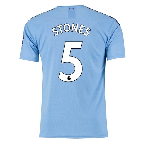 Camiseta Manchester City NO.5 Stones Primera equipo 2019-20 Azul